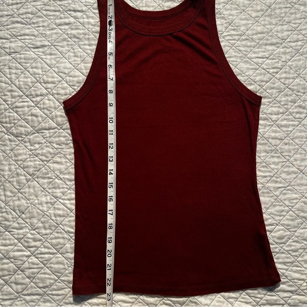 A New Day rust red/brown high-necked ribbed tank top - L - Picture 5 of 5